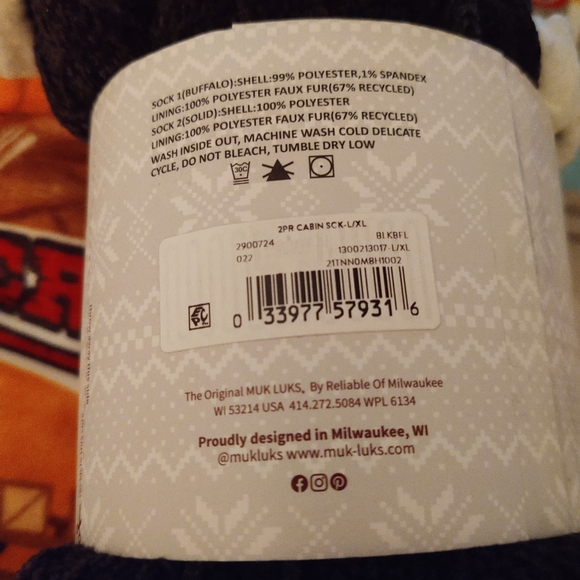 Muk Luks Women's Cabin Winter Socks Two Pair Pack Brand New In Original Package - Picture 10 of 12